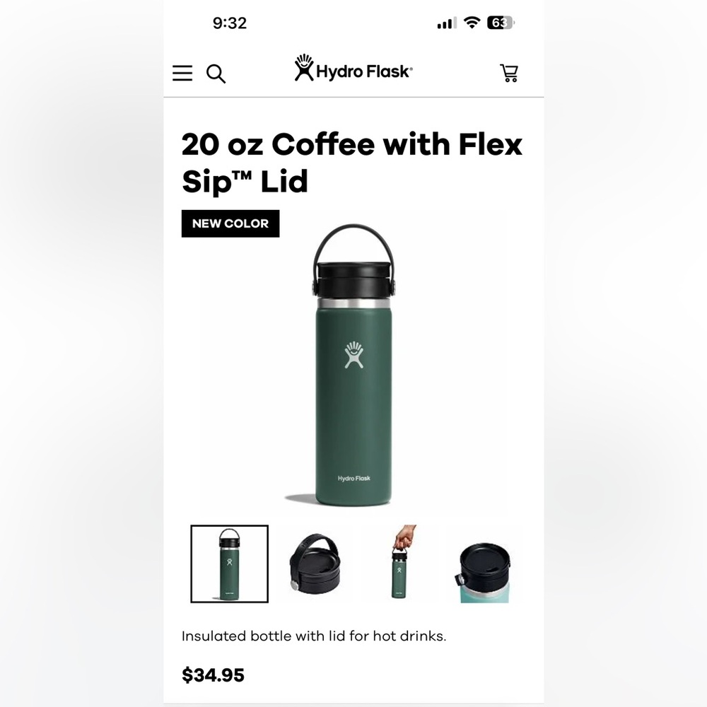 Hydro flask 20oz coffee flex sip lid